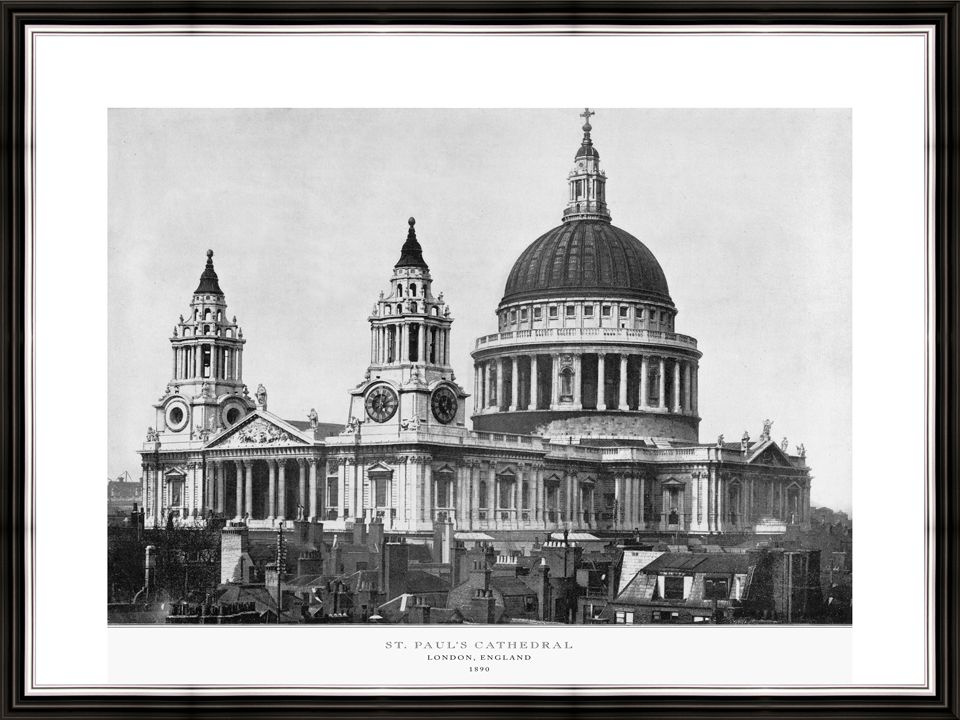 Картина в багете 40x30 см "Собор Святого Павла в Лондоне" BE-103-309