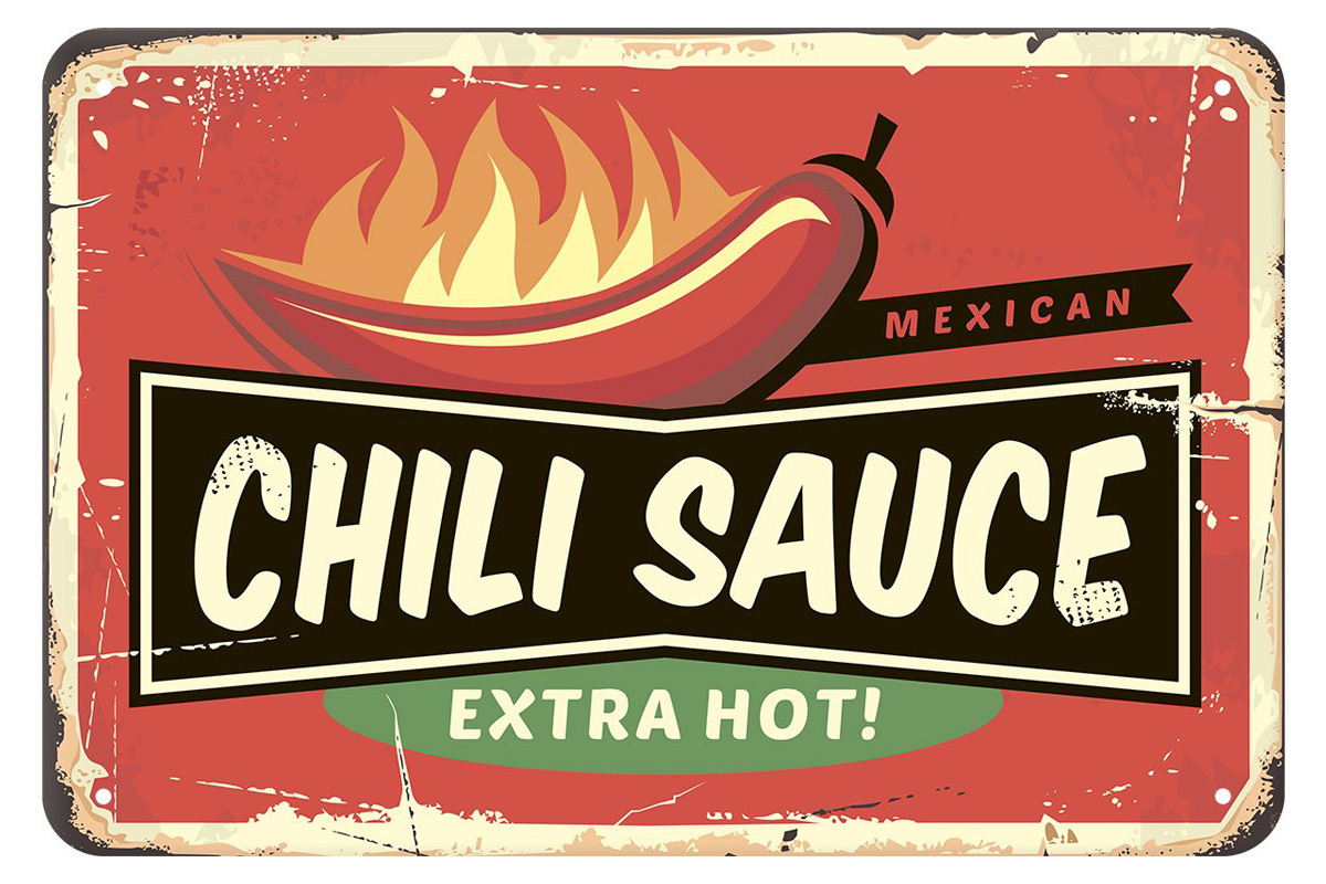 Табличка металлическая 20x30 см "Chili sauce" TM-113-115