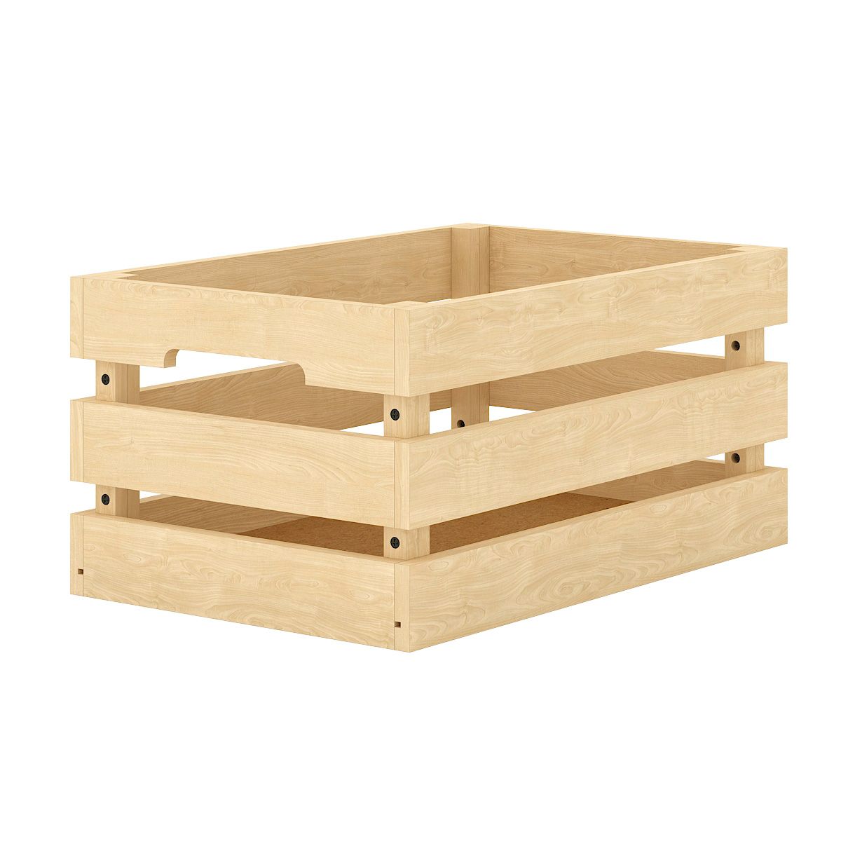 Ящик для хранения деревянный, неокрашенный, 37х24х18 см, сосна, KD-028-109 KD-028-109