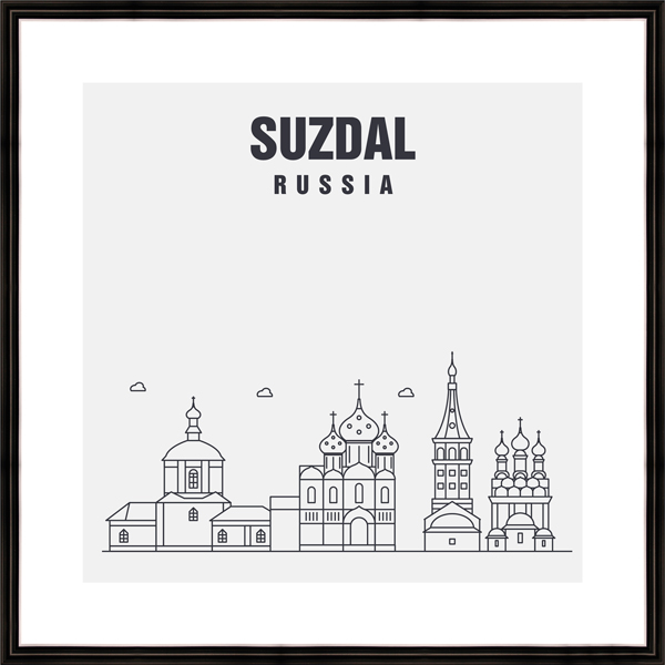 Картина в багете 40х40 см "Suzdal" BE-103-450