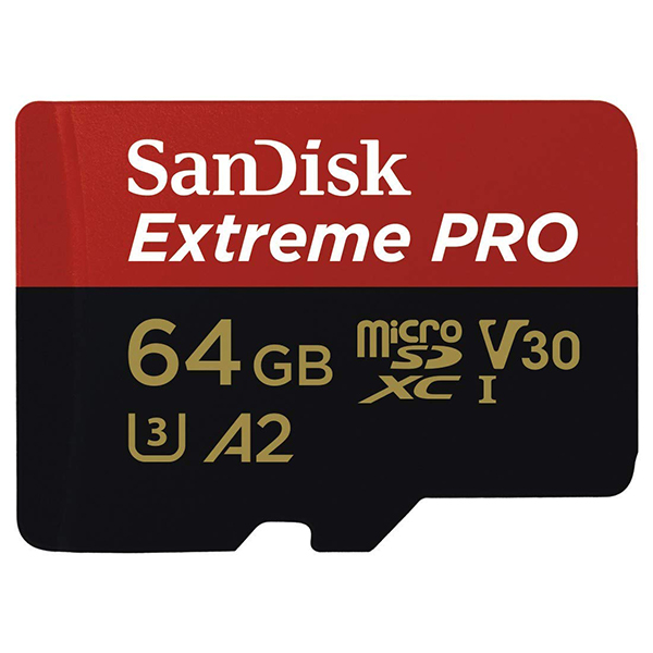Карта памяти microSDXC 64Гб SanDisk Extreme Pro, с адаптером