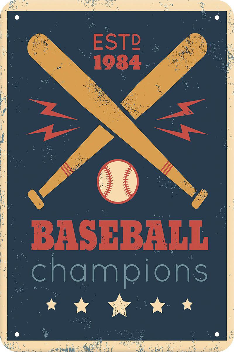 Табличка металлическая 20x30 см "Baseball" TM-113-150