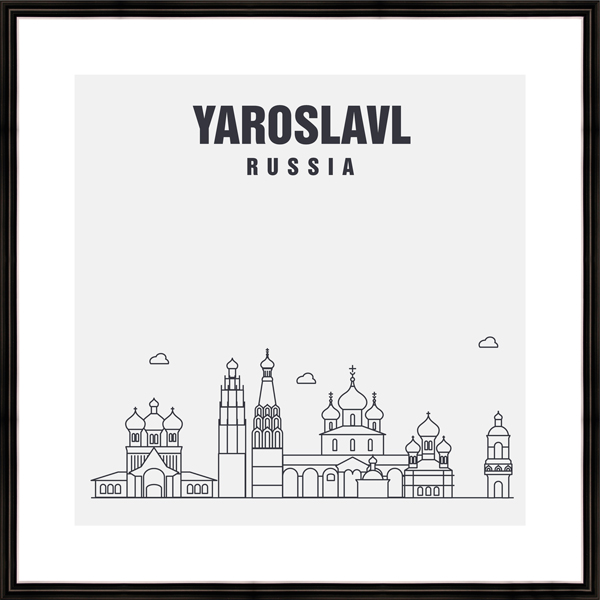 Картина в багете 40х40 см "Yaroslavl" BE-103-451