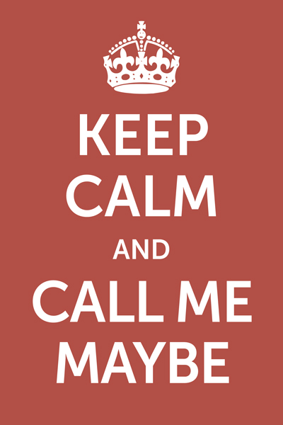 Табличка металлическая 20x30 см "Call me maybe" TM-113-184