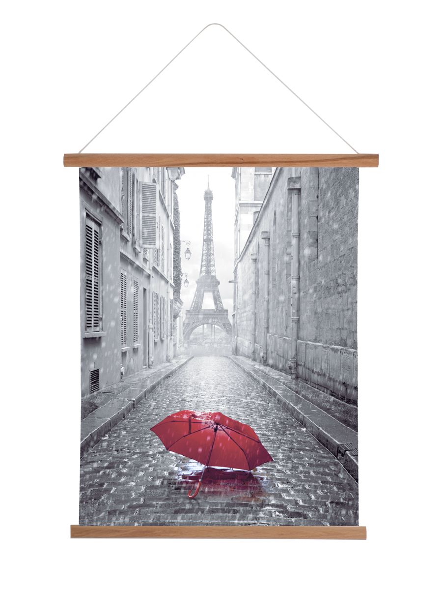 Постер на холсте 30x40 см "Красный зонт" PE-110-19