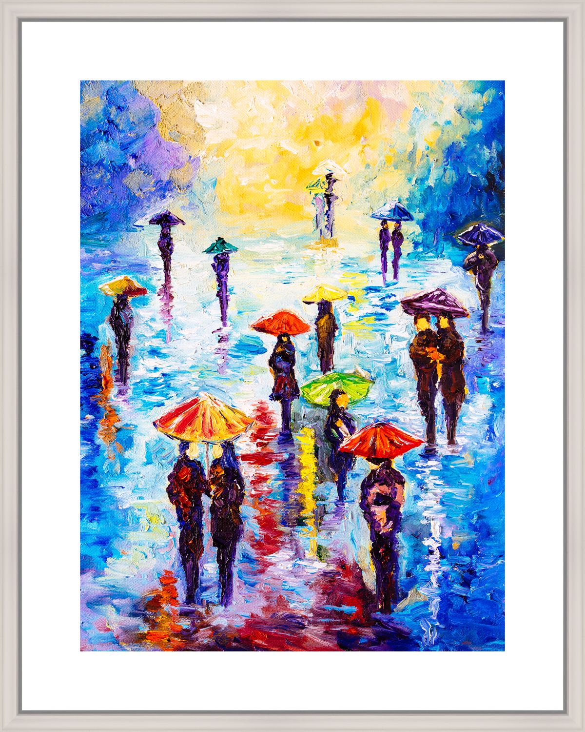 Картина в багете 40x50 см "Люди с зонтиками" BE-103-245