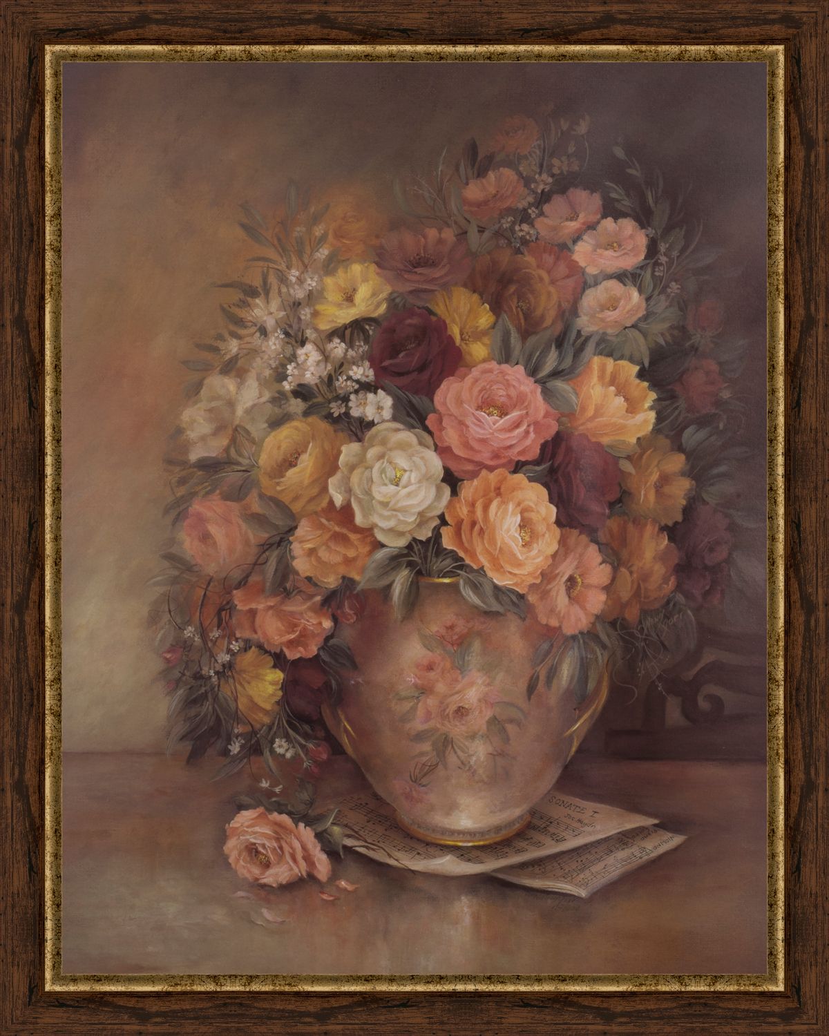 Картина в багете 40x50 см "Цветы в вазе" BE-103-353