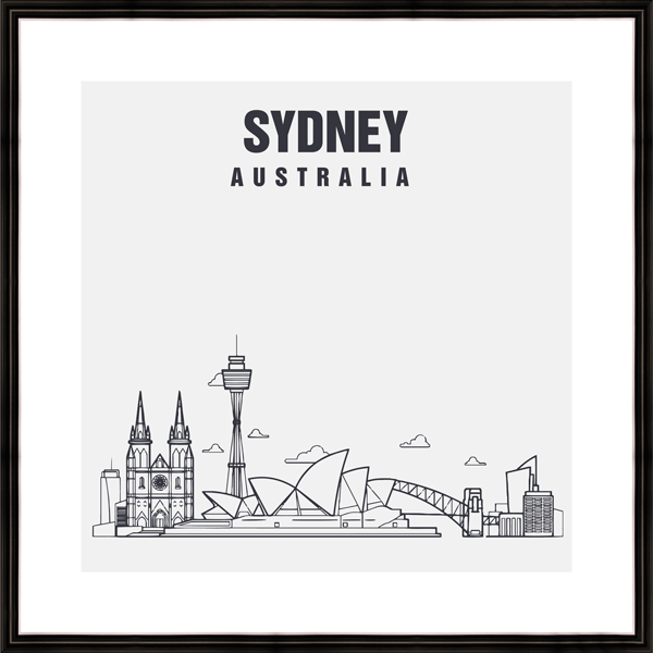 Картина в багете 40х40 см "Sydney" BE-103-456