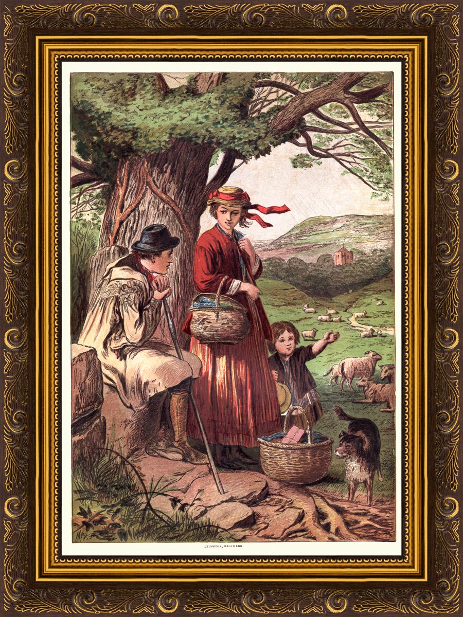 Картина в багете 30x40 см "Семья пастуха" BE-103-418