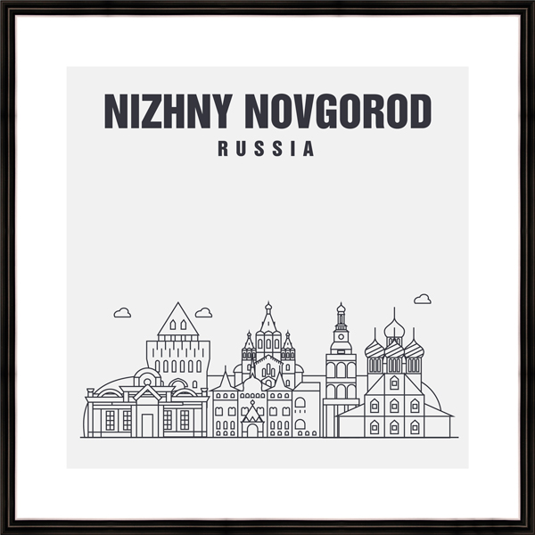 Картина в багете 40х40 см "Nizhny Novgorod" BE-103-445