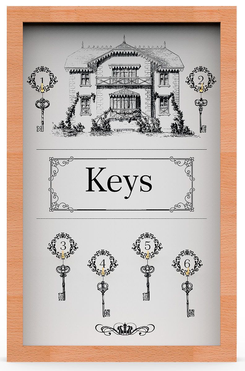 Ключница "Keys 2" 29x45 см массив дерева,  натуральный KD-041-017