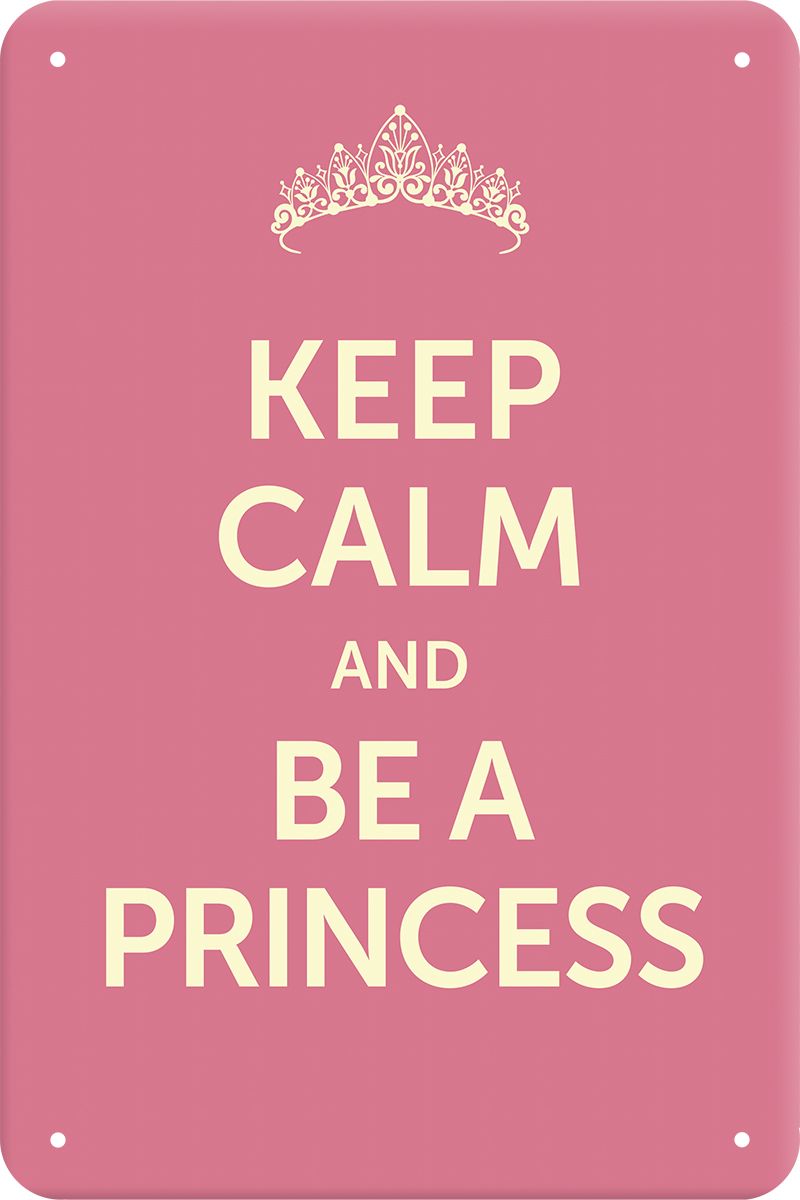 Табличка металлическая 20x30 см "Be a princess 1" TM-113-165
