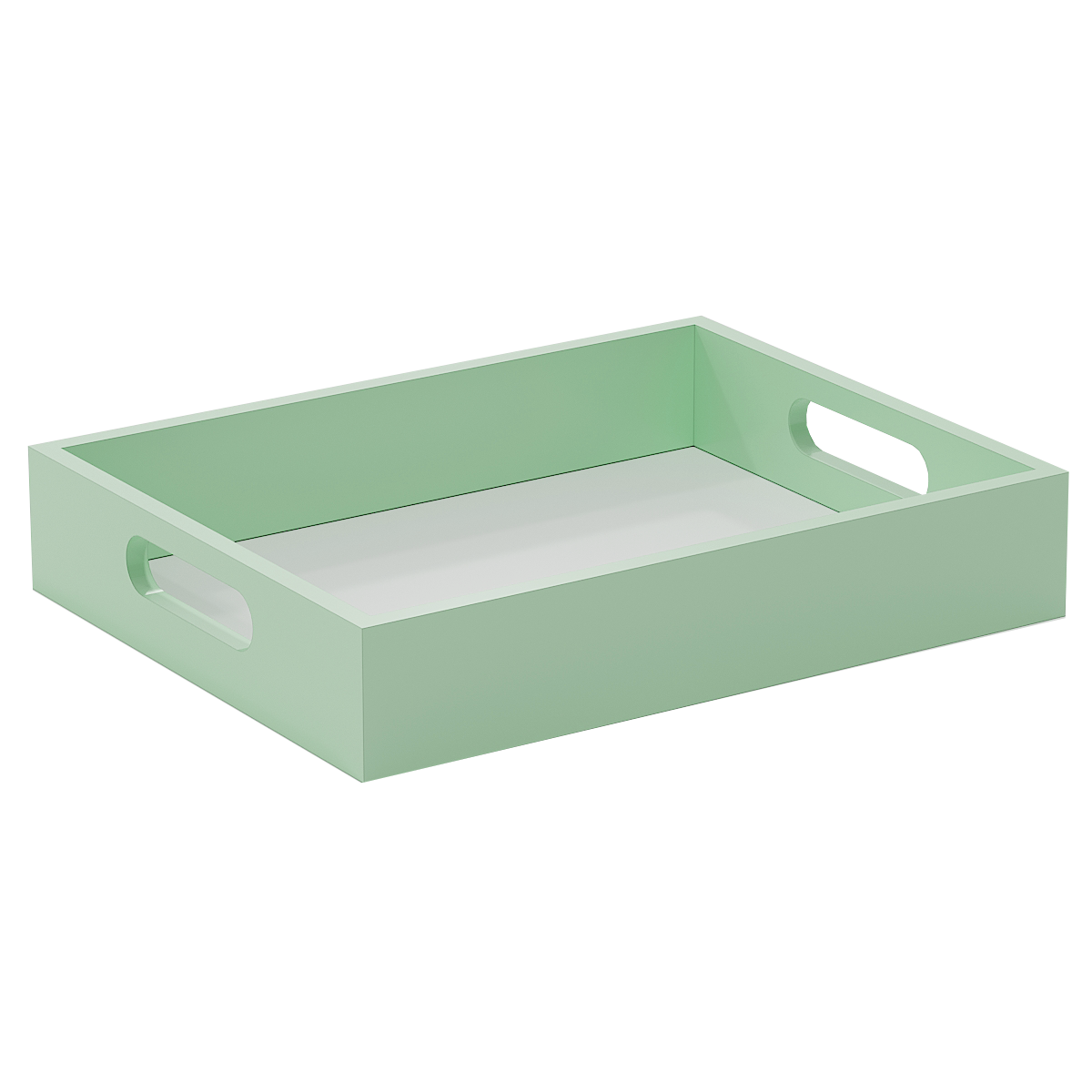 Поднос Дубравия , зеленый/белый, 26х20х5 см, МДФ, KD-027-126