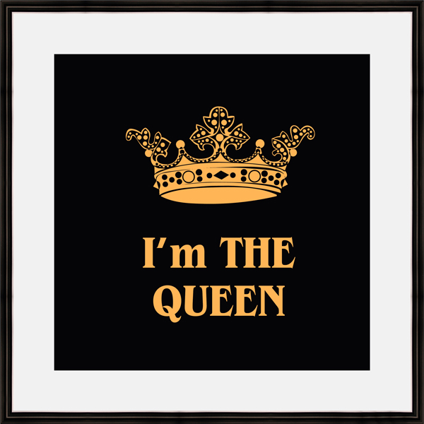 Картина в багете 40x40 см "I'm the queen" BE-103-466