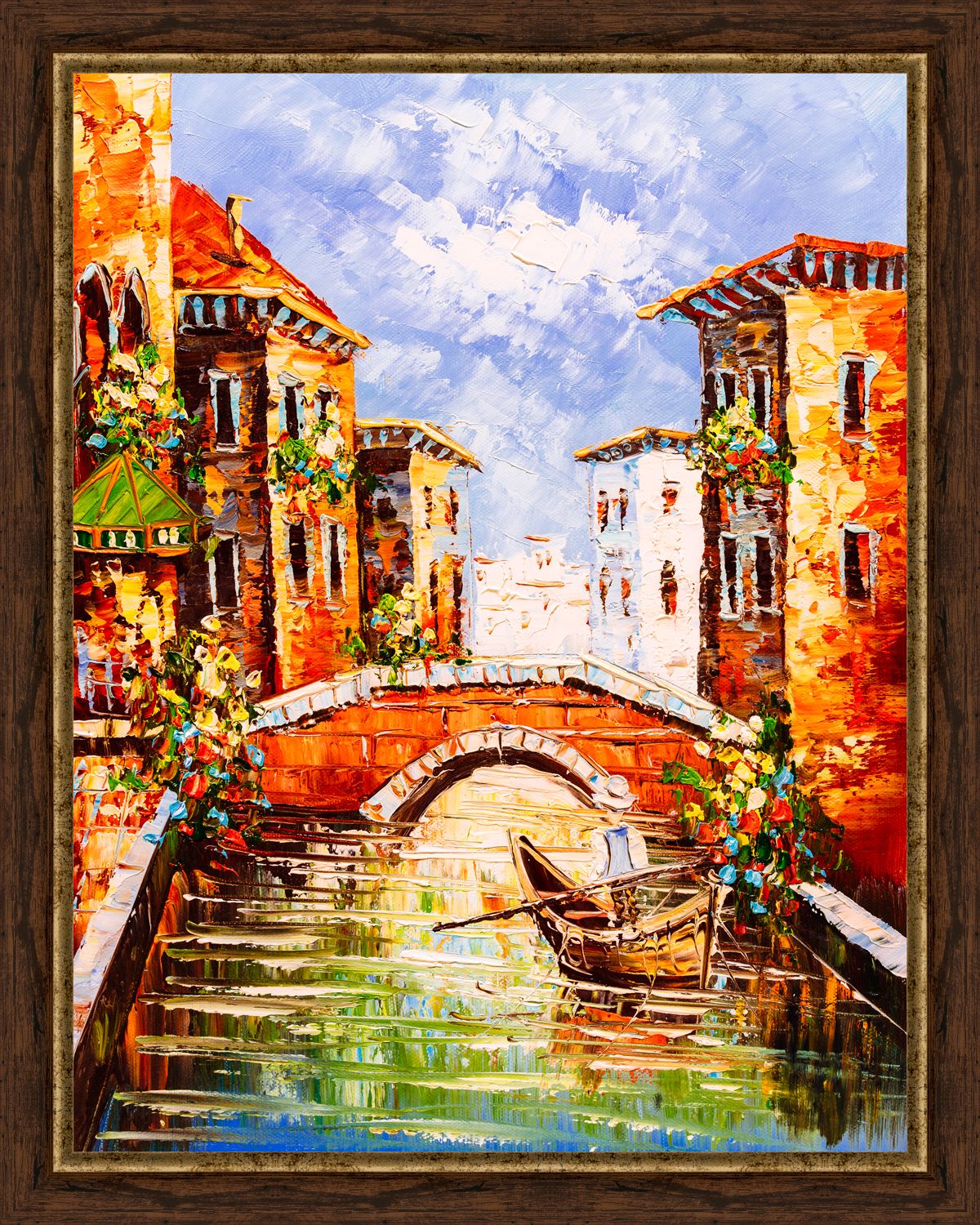 Картина в багете 40x50 см "Канал в Венеции масло" BE-103-340